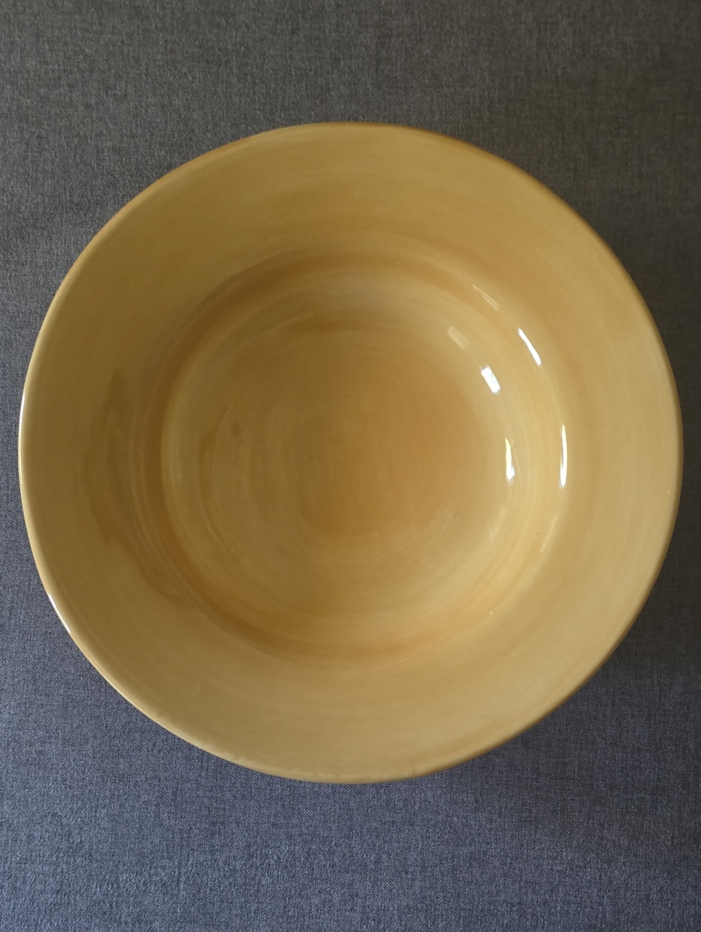 Pottery Barn Sausalito Mustard Yellow Pasta‎ Salad Soup Ceramic Bowl 10.25" One